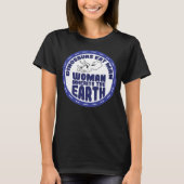 Dinosaurier essen Mann Frau erbt den Earth Earth D T-Shirt (Vorderseite)
