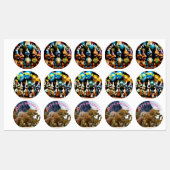 Dinosaurier Etiketten (Blatt)