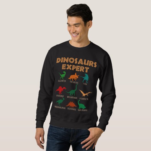Dinosaurier Expert Boys Girls Dino T-rex Spinosaur Sweatshirt (Vorne ganz)