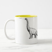Dinosaurier, F*ck, TierTasse Zweifarbige Tasse (Links)