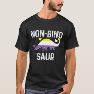 Dinosaurier-Fahne ohne Binosaurier-Binär-Fahne T-Shirt