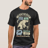 Dinosaurier Fakten - Megatherium Giant Sloth Scien T-Shirt (Vorderseite)