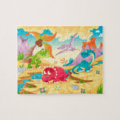 Dinosaurier-Familie Puzzle (Horizontal)