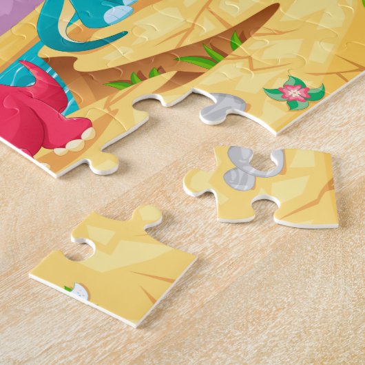 Dinosaurier-Familie Puzzle (Seite)