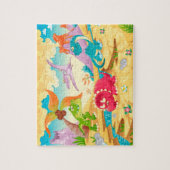 Dinosaurier-Familie Puzzle (Vertikal)