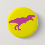 Dinosaurier farbenfroh gelb button (Vorderseite)