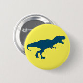 Dinosaurier farbenfroh gelb button (Vorne & Hinten)