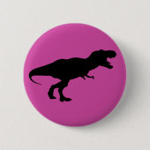 Dinosaurier farbenfroh rosa button (Vorderseite)