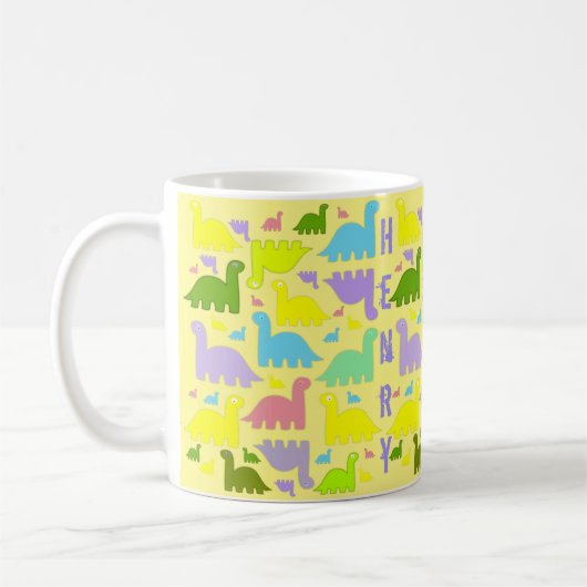 Dinosaurier Farbige Tasse (Links)