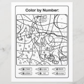 Dinosaurier Farbseite nach Anzahl - Zwei Dinos (Vorderseite)