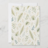 Dinosaurier-Farn Erster Geburtstag Einladung (Rückseite)