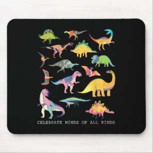 Dinosaurier feiert Minds aller Art von Autismus-Aw Mousepad