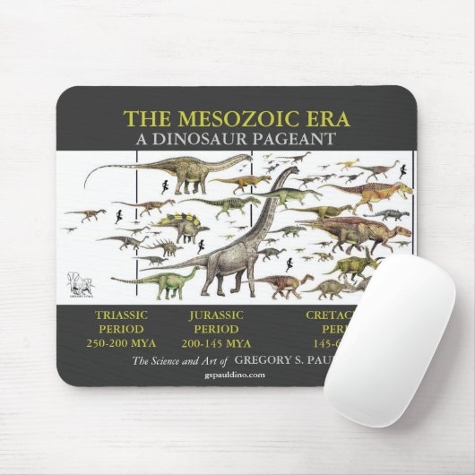 Dinosaurier-Festzug Mousepad Kunst durch Gregory (Mit Mouse)