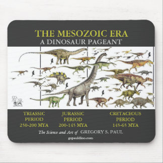 Dinosaurier-Festzug Mousepad Kunst durch Gregory