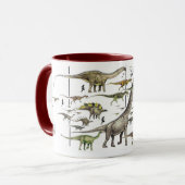 Dinosaurier-Festzug-Tasse Paleoart durch Gregory Tasse (Vorderseite Links)