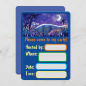 Dinosaurier-Flachkarte für Handdruck (Vorne/Hinten)