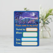 Dinosaurier-Flachkarte für Handdruck (Stehend Vorderseite)