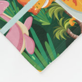 Dinosaurier-Fleece personalisieren Boy's Name Blan Fleecedecke (Ecke)