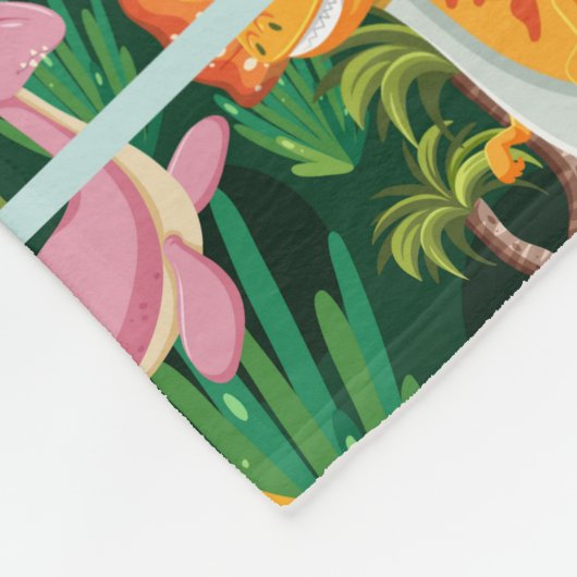 Dinosaurier-Fleece personalisieren Boy's Name Blan Fleecedecke (Ecke)