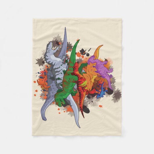 Dinosaurier Fleecedecke (Vorderseite)