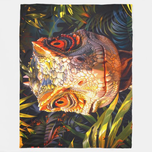 Dinosaurier Fleecedecke (Vorderseite)