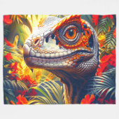 Dinosaurier Fleecedecke (Vorderseite (Horizontal))