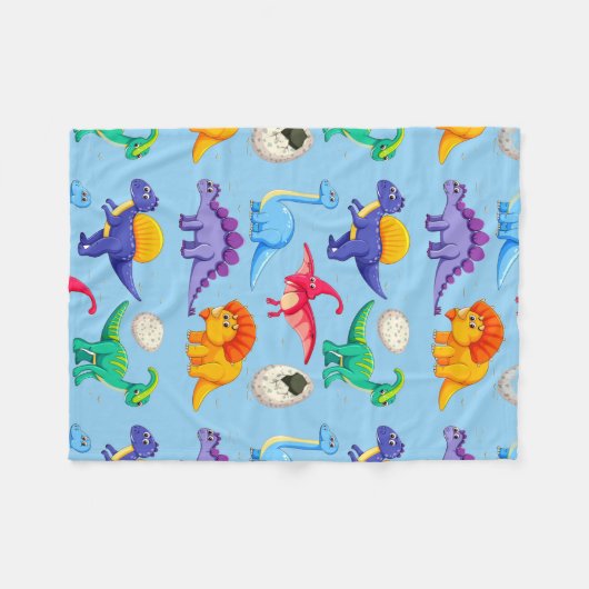 Dinosaurier Fleecedecke (Vorderseite (Horizontal))