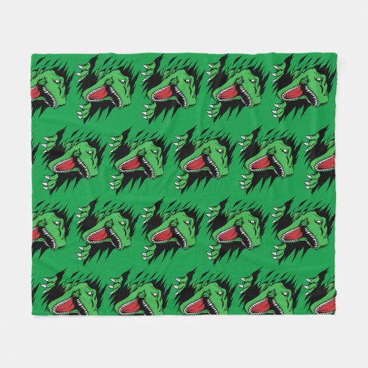 Dinosaurier Fleecedecke (Vorderseite (Horizontal))