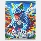 Dinosaurier Fleecedecke (Vorderseite)