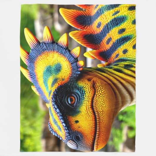 Dinosaurier Fleecedecke (Vorderseite)