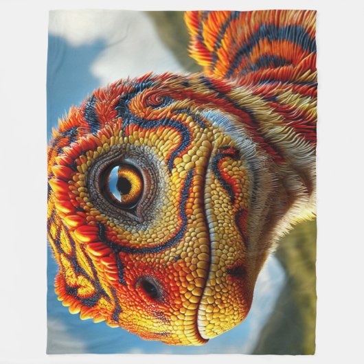 Dinosaurier Fleecedecke (Vorderseite)