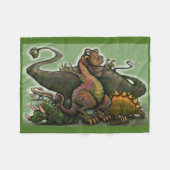 Dinosaurier Fleecedecke (Vorderseite (Horizontal))