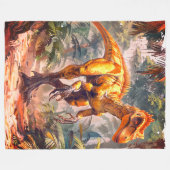 Dinosaurier Fleecedecke (Vorderseite (Horizontal))