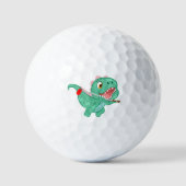 Dinosaurier Fliegen mit Golf Club Golfball (Vorderseite)