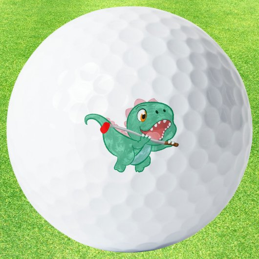 Dinosaurier Fliegen mit Golf Club Golfball