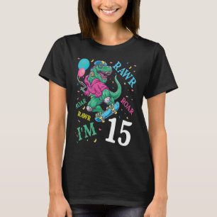 Dinosaurier fliegen und Balloons rawr Roar Geburts T-Shirt