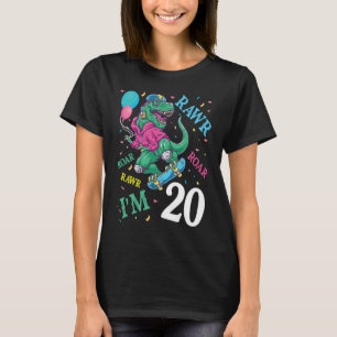 Dinosaurier fliegen und Balloons rawr Roar Geburts T-Shirt