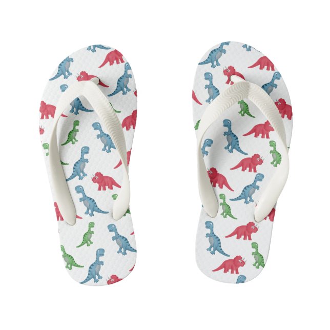 Dinosaurier-Flip-Flops Kinderbadesandalen (Fußbett)
