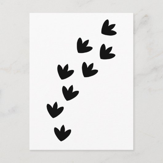 Dinosaurier Footprints Postkarte (Vorderseite)