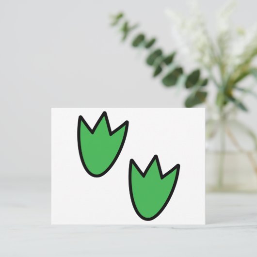 Dinosaurier Footprints Postkarte (Stehend Vorderseite)
