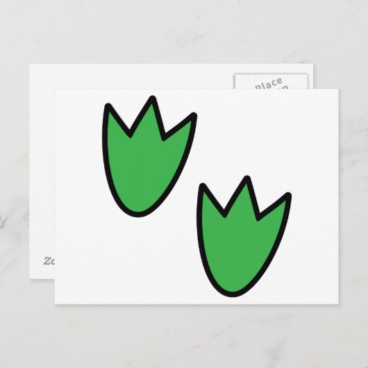 Dinosaurier Footprints Postkarte (Vorne/Hinten)