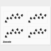 Dinosaurier Footprints Rechteckiger Aufkleber (Blatt)