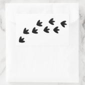 Dinosaurier Footprints Rechteckiger Aufkleber (Tasche)