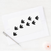 Dinosaurier Footprints Rechteckiger Aufkleber (Umschlag)