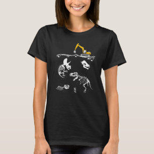 Dinosaurier Fossilien Grabbagger Dinos Skeleton T-Shirt