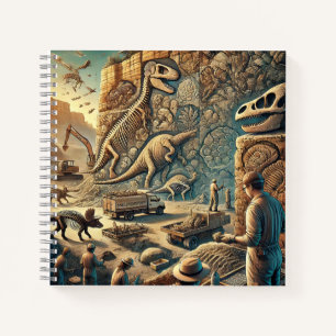 Dinosaurier-Fossilien & Paläontologie-Ausgrabung Notizblock