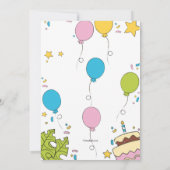 Dinosaurier Foto Geburtstagsparty Einladung (Rückseite)