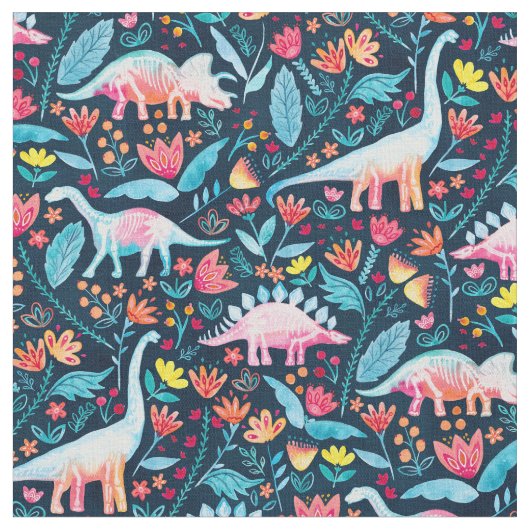 Dinosaurier-Freude Stoff (Nahaufnahme)