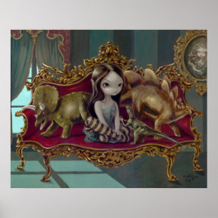 Dinosaurier Freunde ich schwach gotische Fantasie  Poster