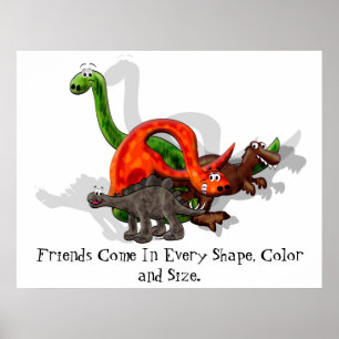 Dinosaurier Freundschaftsposter Poster